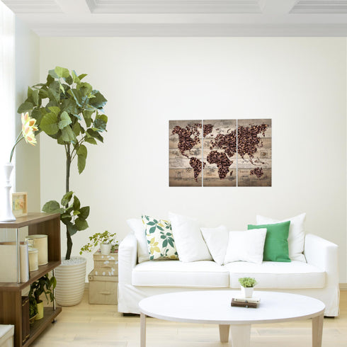 Wandbilder Wohnzimmer XXL Küche Kaffee Moderne Bilder Weltkarte